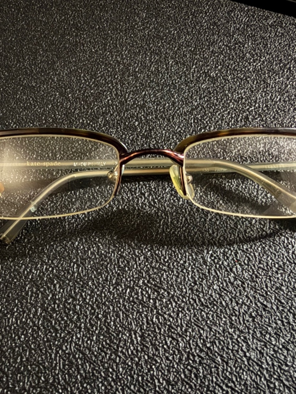 Kate Spade Eyeglasses Frames Green Gold 46-19-130 Pre-Owned AS IS
